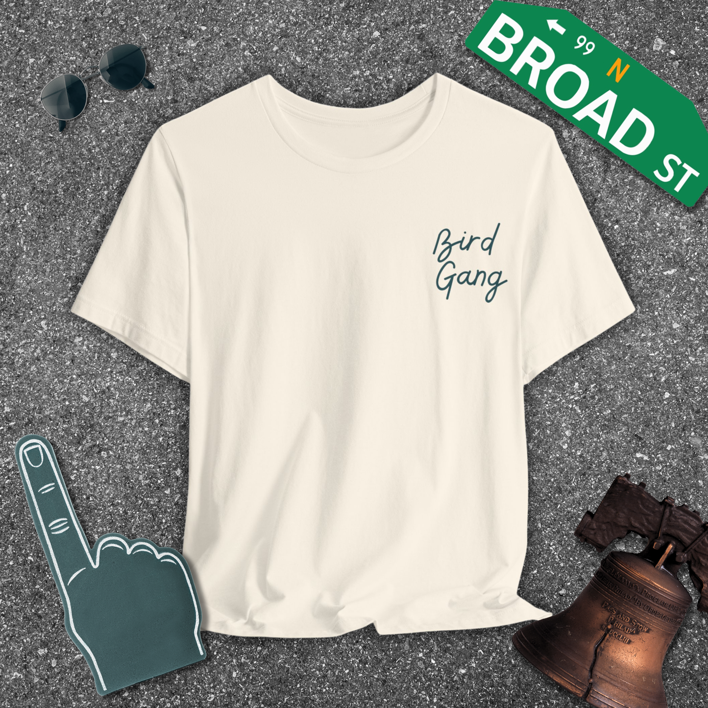 Bird Gang - Dark Green (Corner) Tee