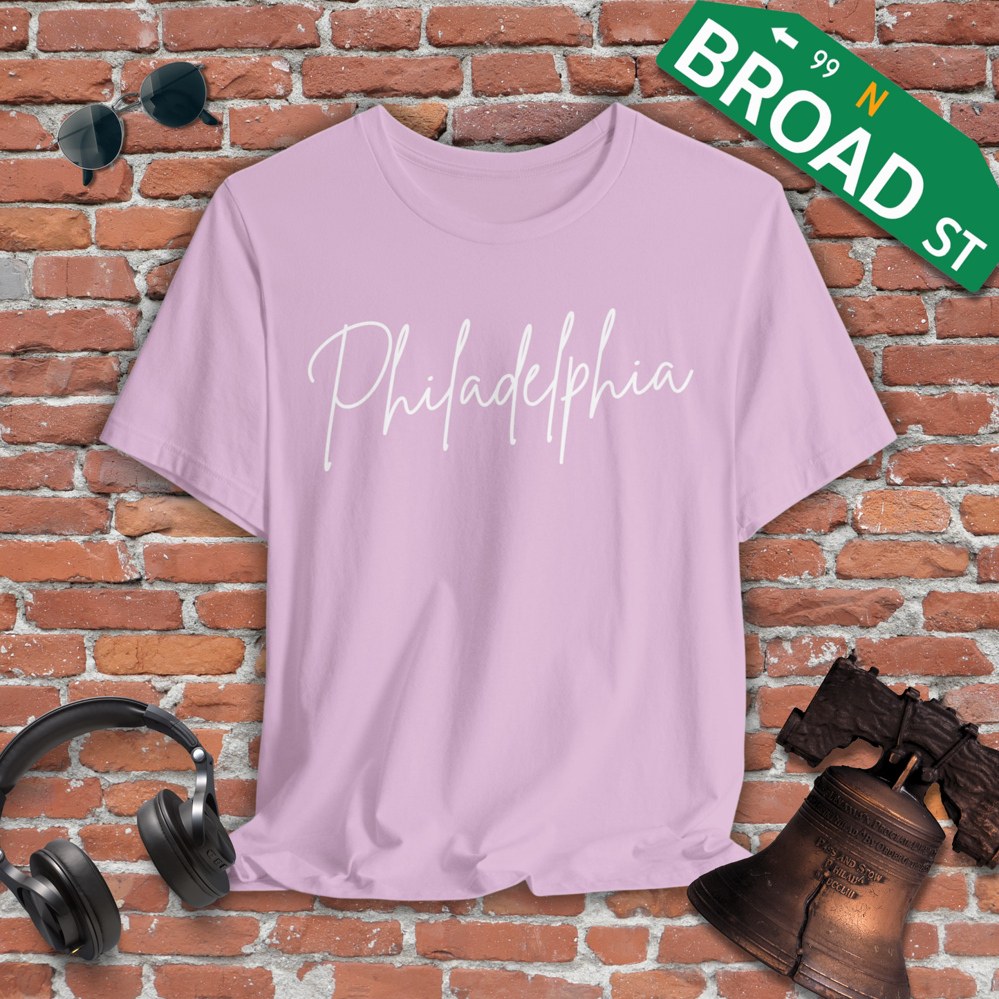 Philadelphia Script - White Tee