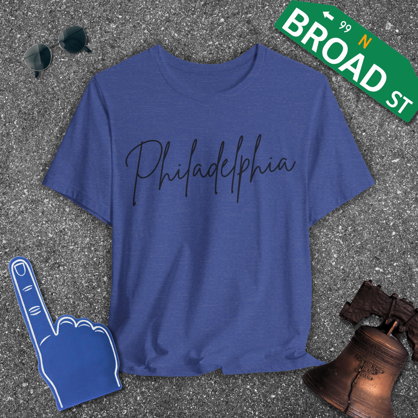 Philadelphia Script - Black Tee