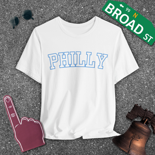 Hollow Philly - Baby Blue Curved Tee