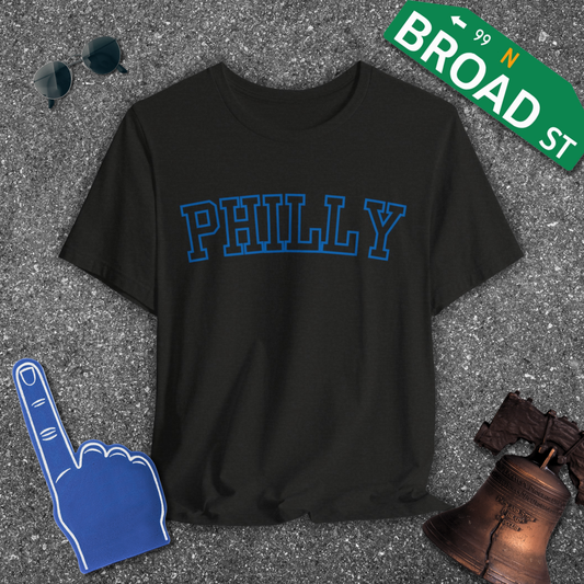 Hollow Philly - Blue Curved Tee