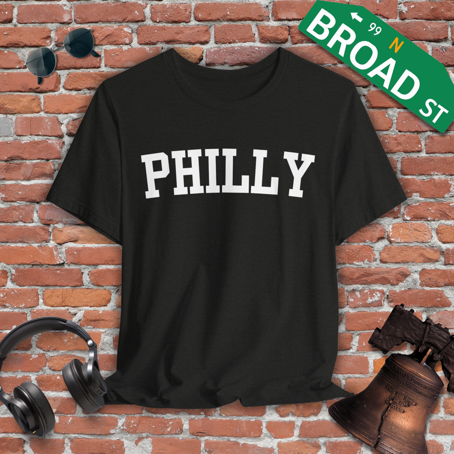 Classic Philly - White Curved Tee