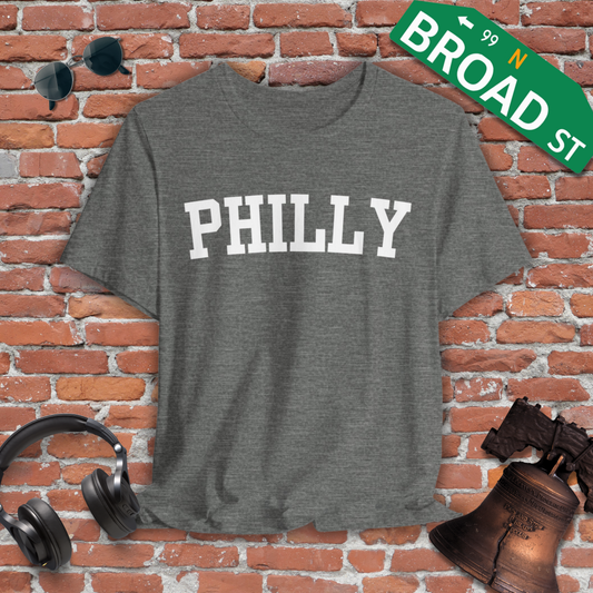 Classic Philly - White Curved Tee