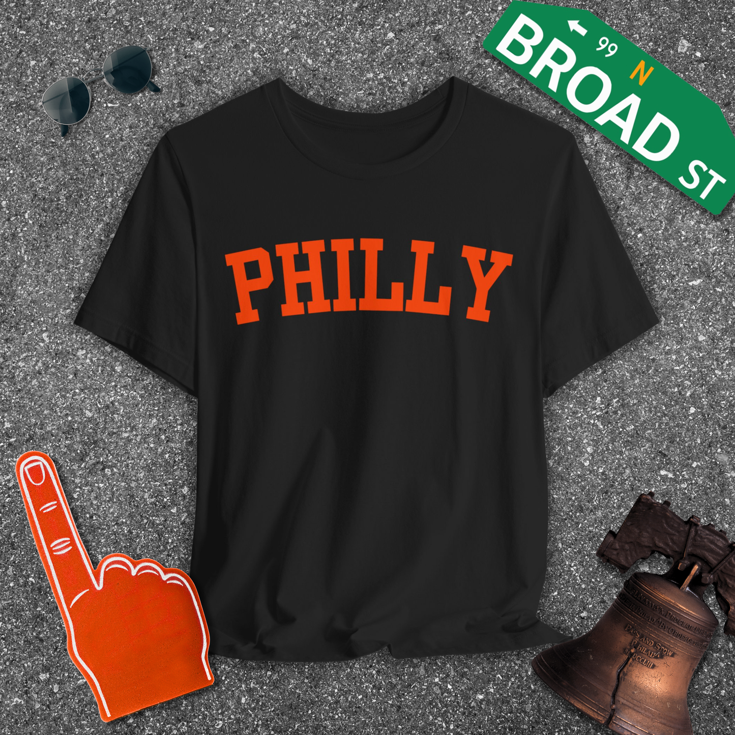 Classic Philly - Orange Curved Tee
