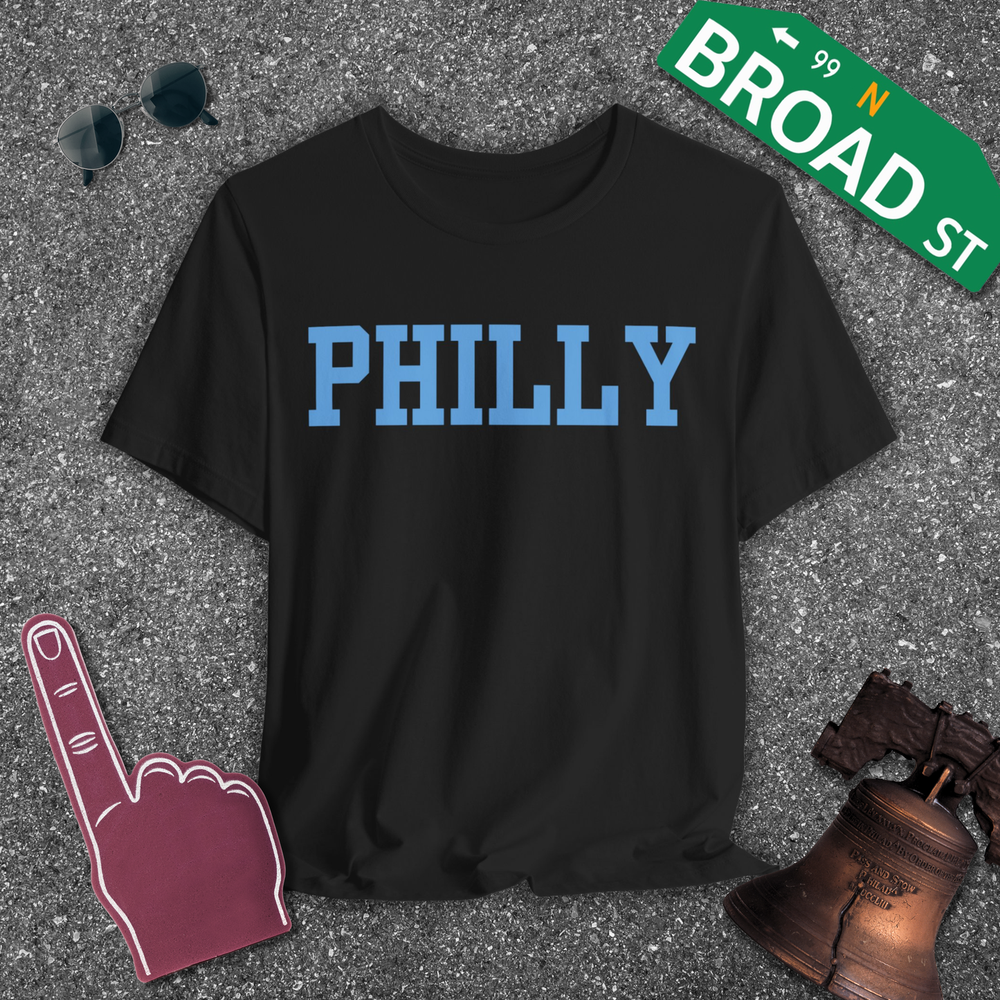 Classic Philly - Baby Blue Tee