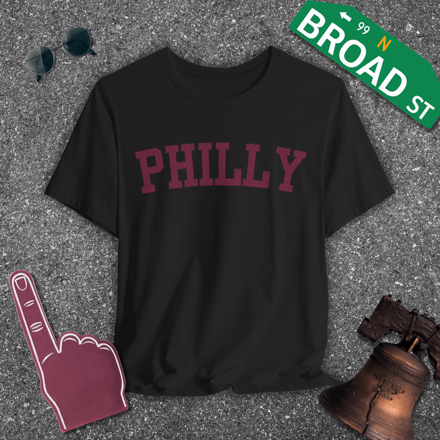 Classic Philly - Maroon Curved Tee