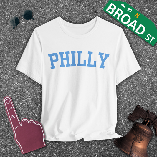 Classic Philly - Baby Blue Curved Tee