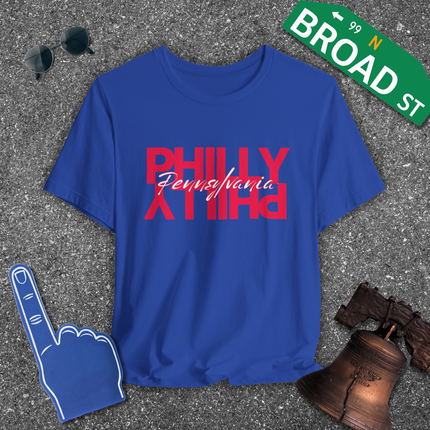Mirrored Philly - Red Tee
