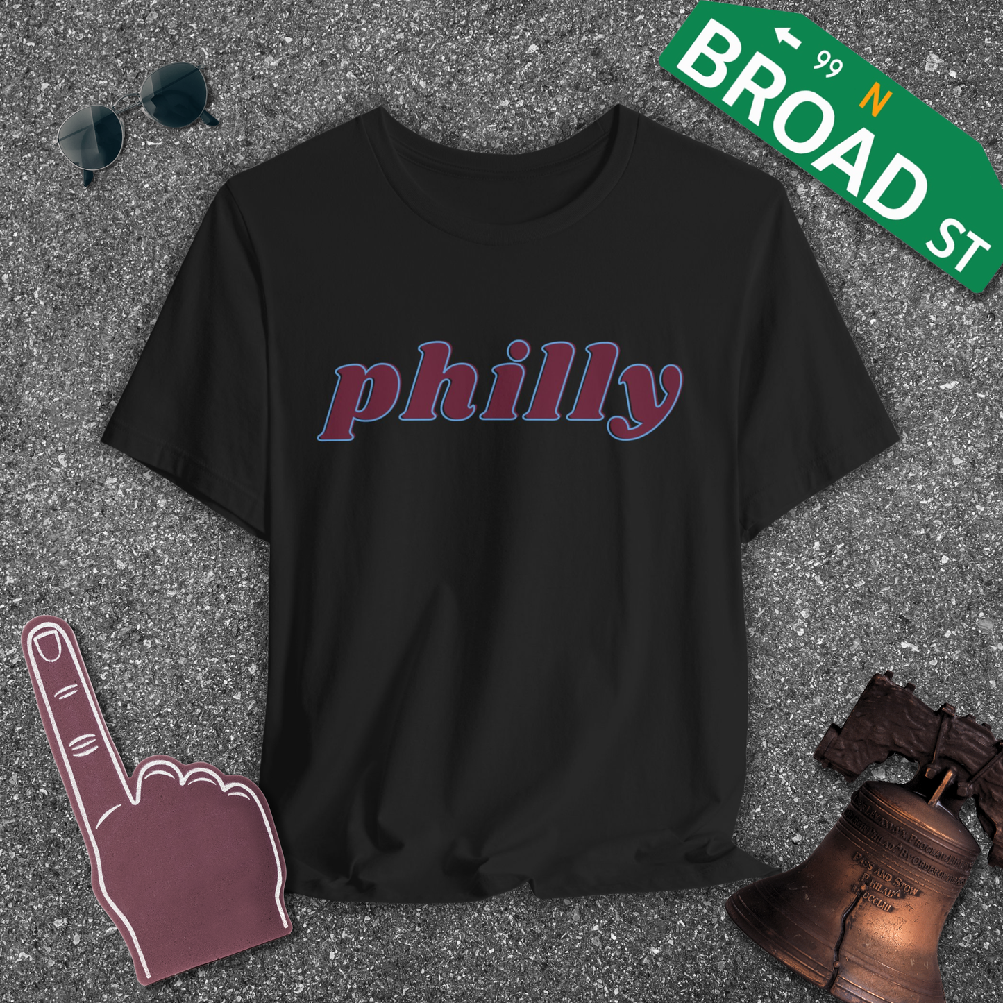 philly Lower - Maroon Tee