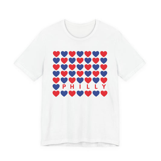 Philly Hearts - Red & Blue Tee