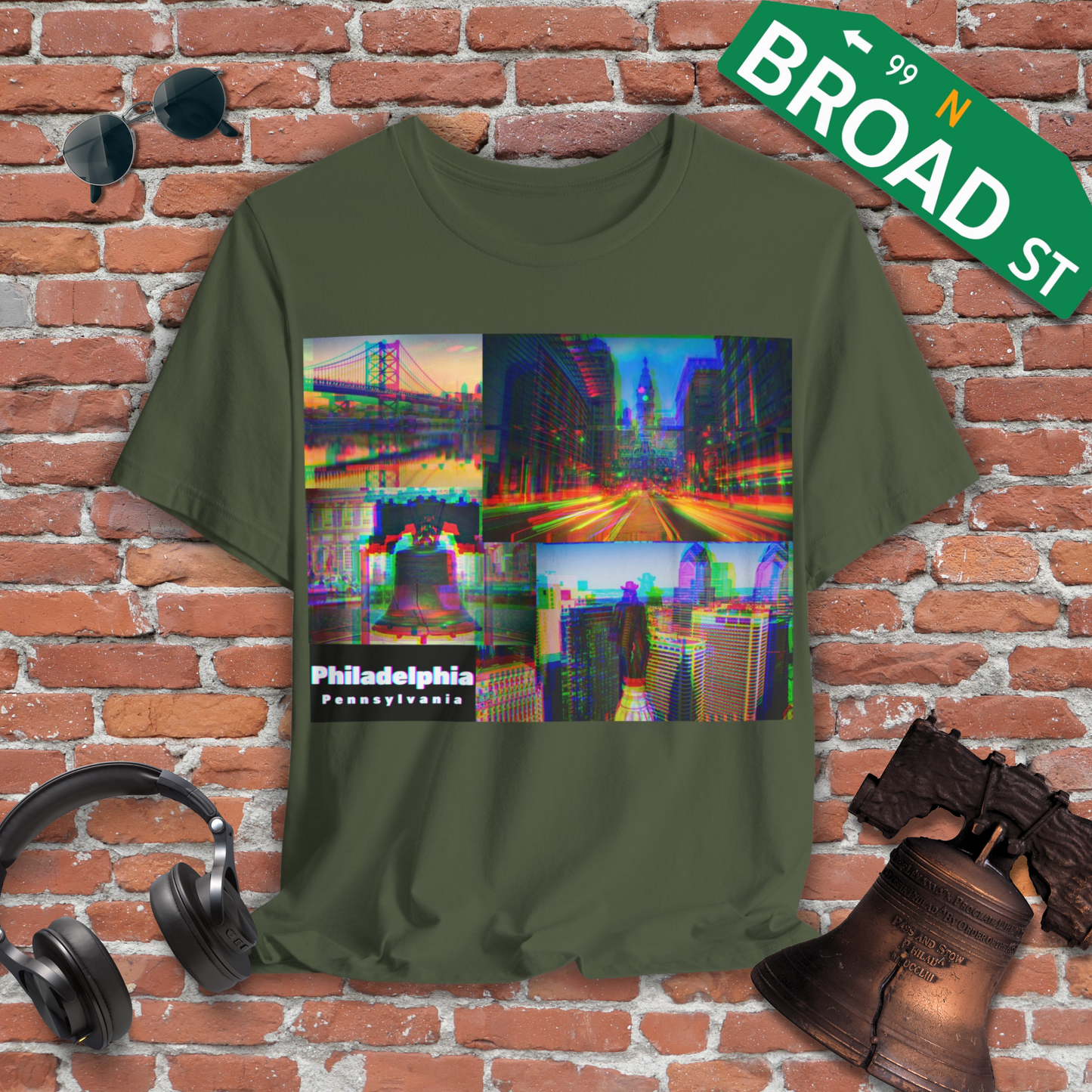 Glitched Philadelphia Tee