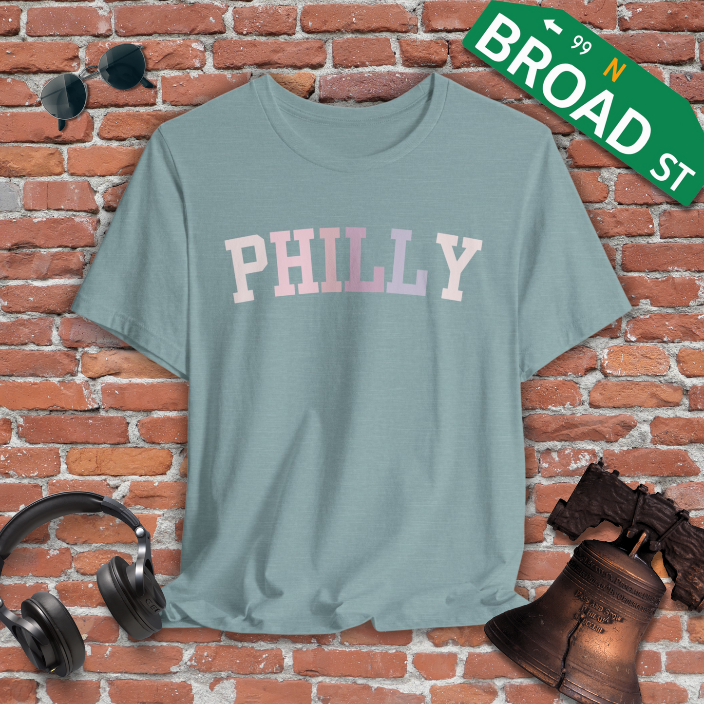 Classic Philly - Pastel Curved Tee