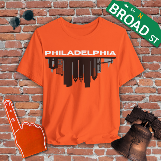Philadelphia Flipped Skyline - Black Tee
