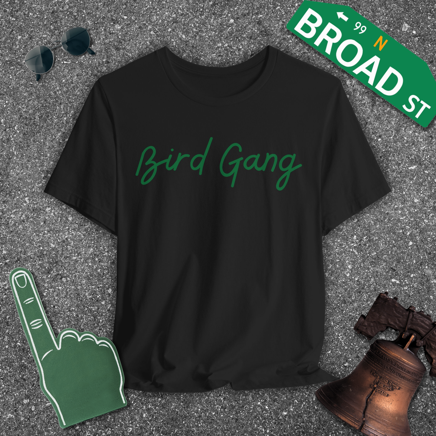 Bird Gang - Light Green Tee