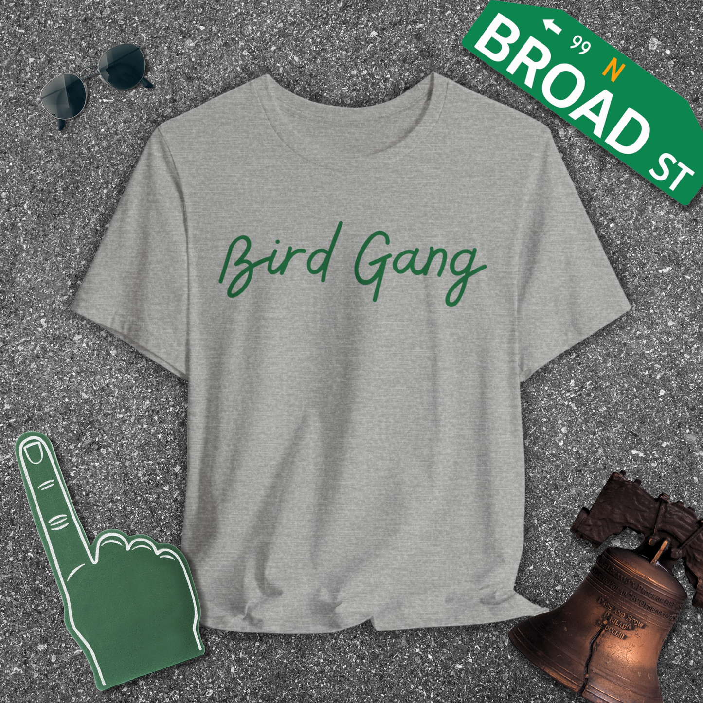 Bird Gang - Light Green Tee