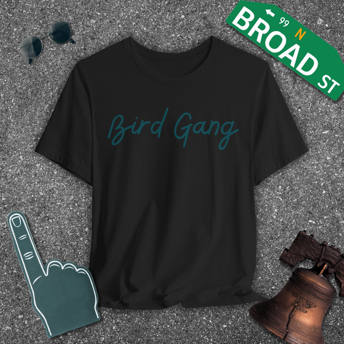 Bird Gang - Dark Green Tee