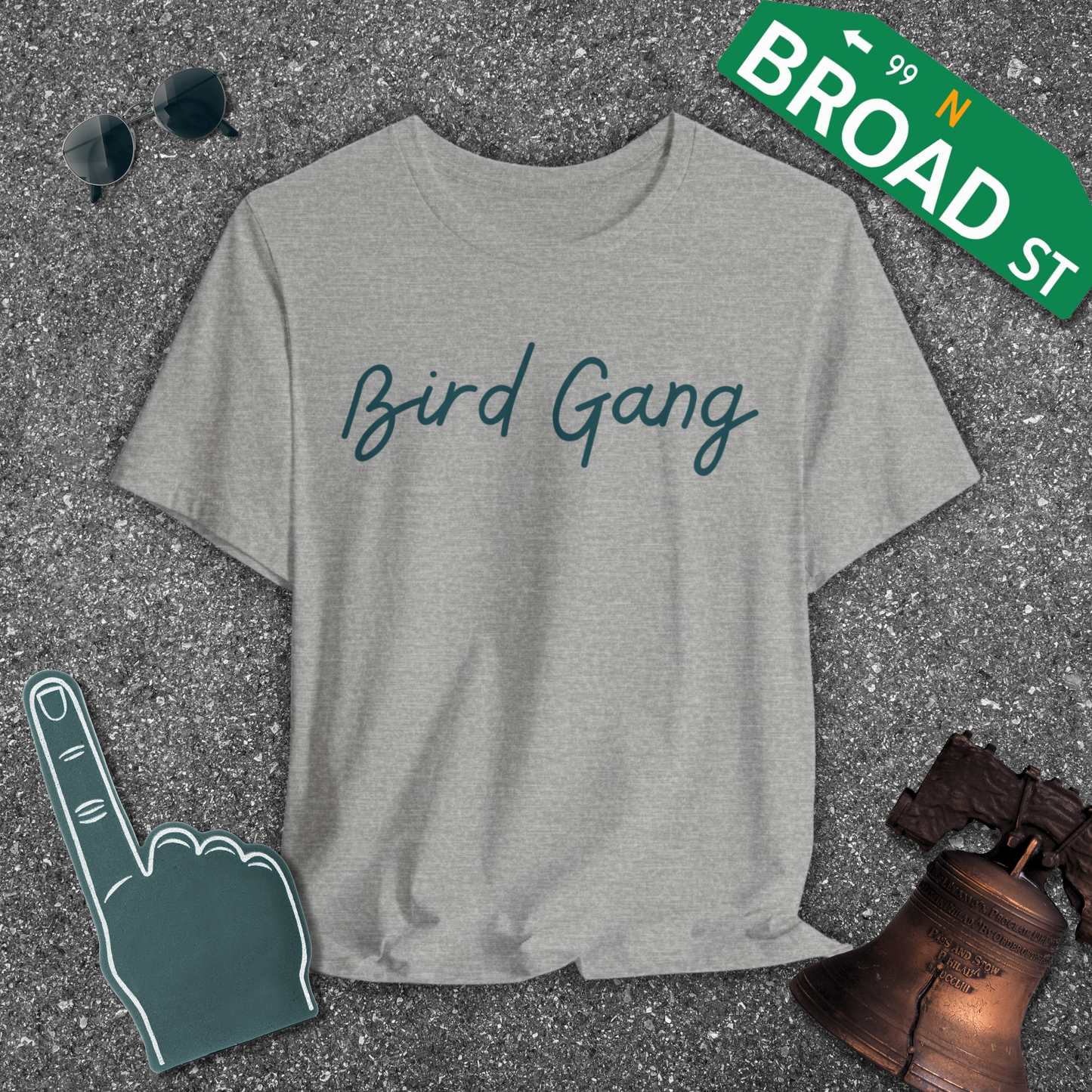 Bird Gang - Dark Green Tee