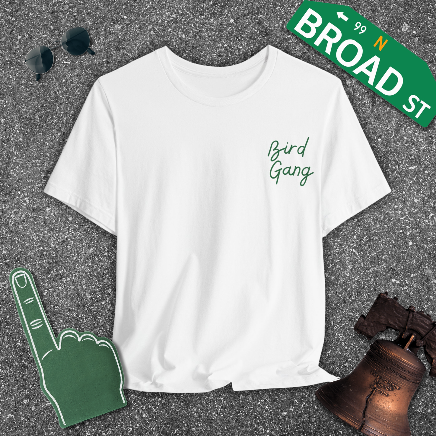 Bird Gang - Light Green (Corner) Tee