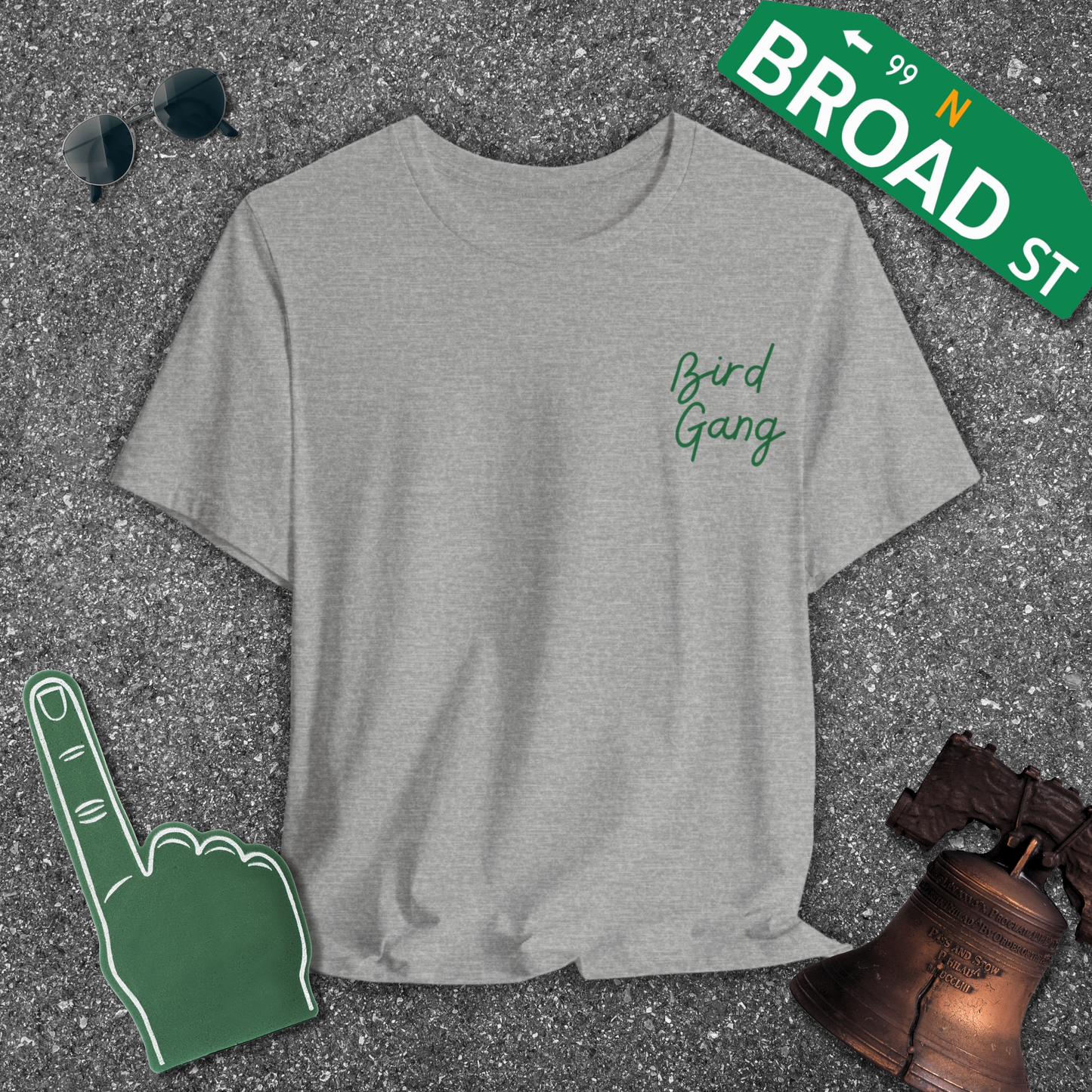 Bird Gang - Light Green (Corner) Tee