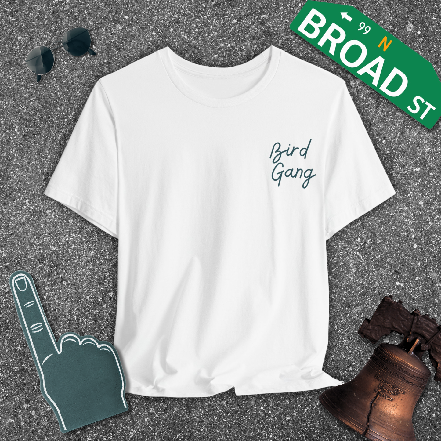Bird Gang - Dark Green (Corner) Tee