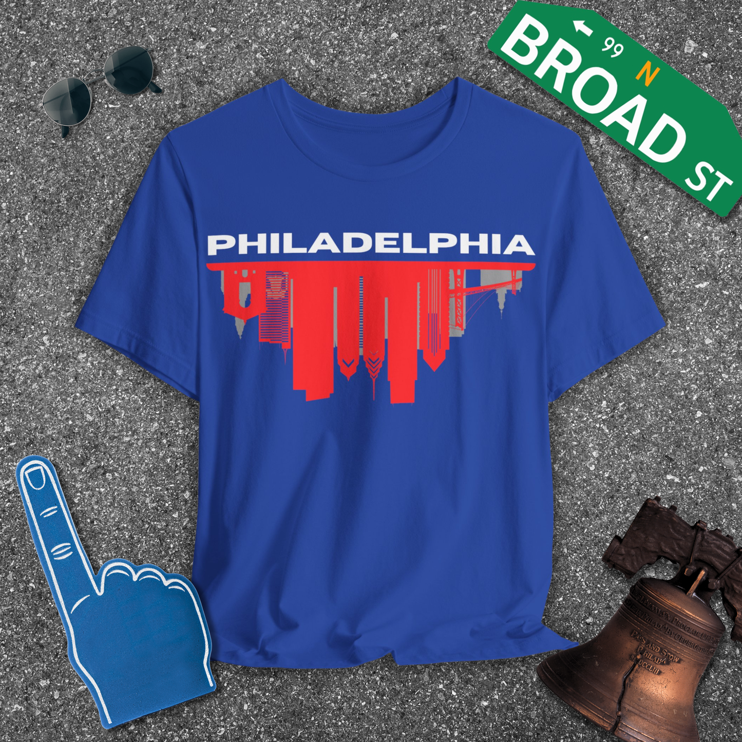 Philadelphia Flipped Skyline - Red Tee