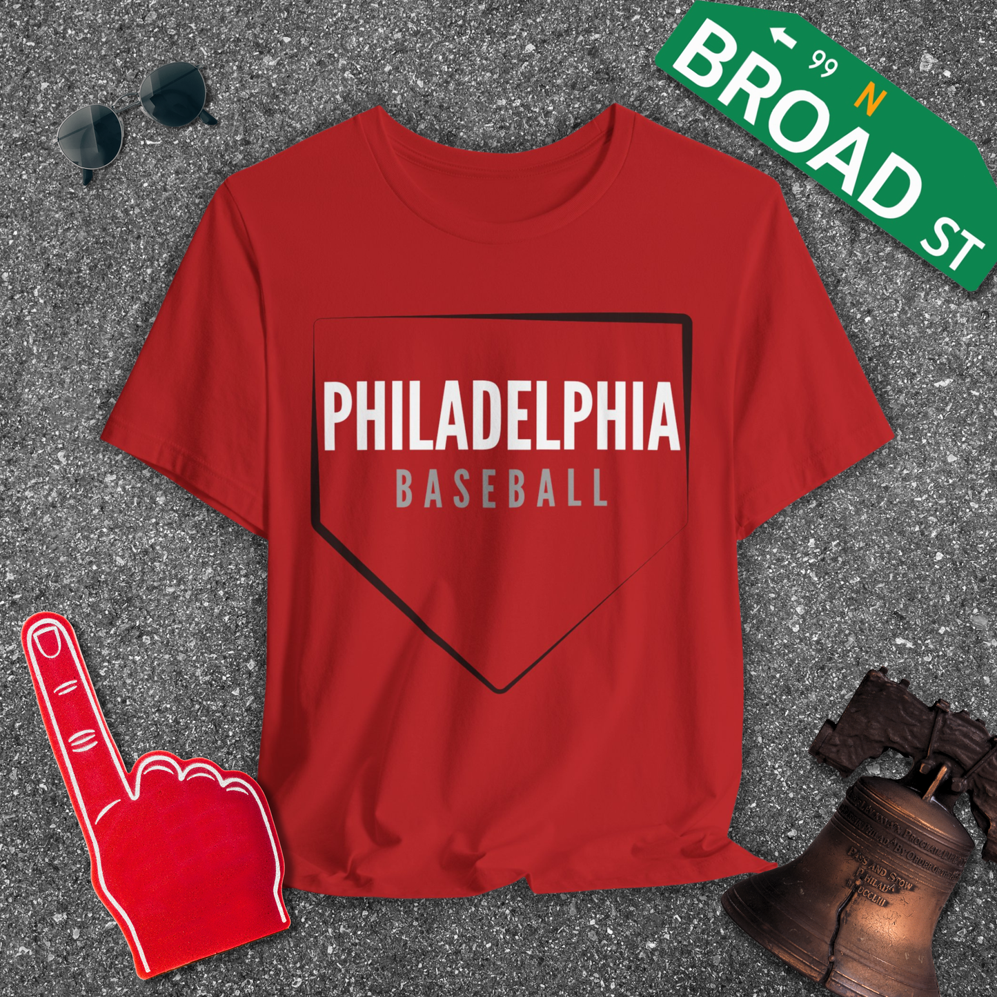 Philadelphia Baseball Home Plate Tee