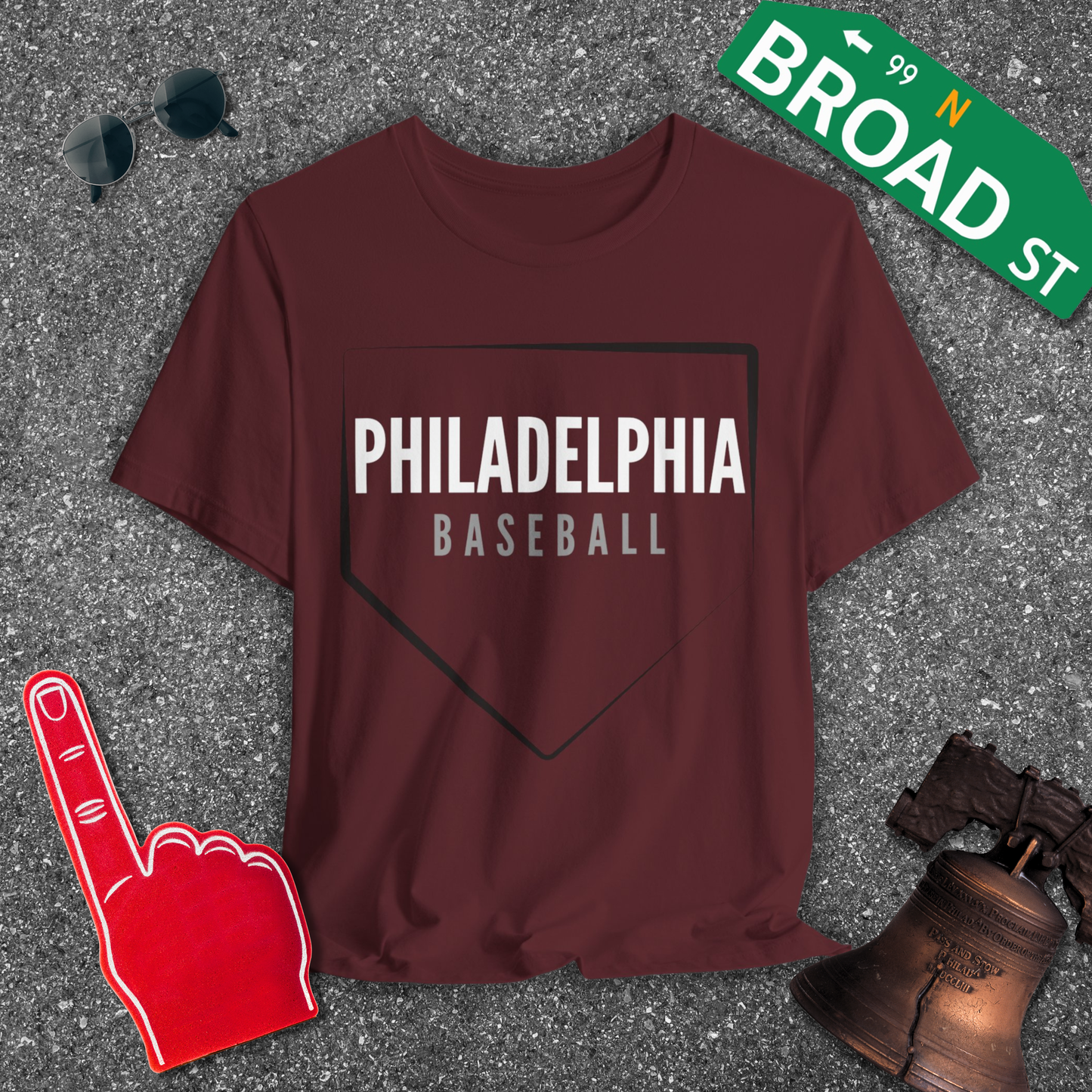 Philadelphia Baseball Home Plate Tee