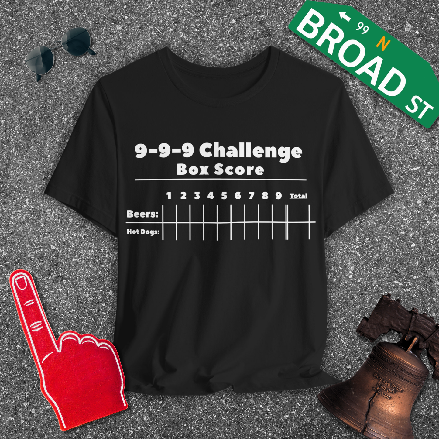 9-9-9 Challenge Box Score Tee