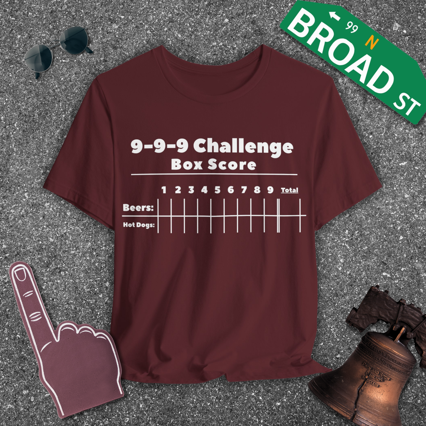 9-9-9 Challenge Box Score Tee