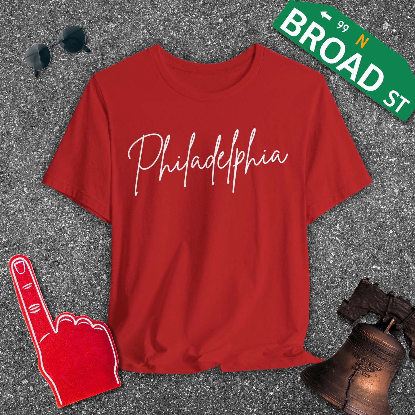 Philadelphia Script - White Tee