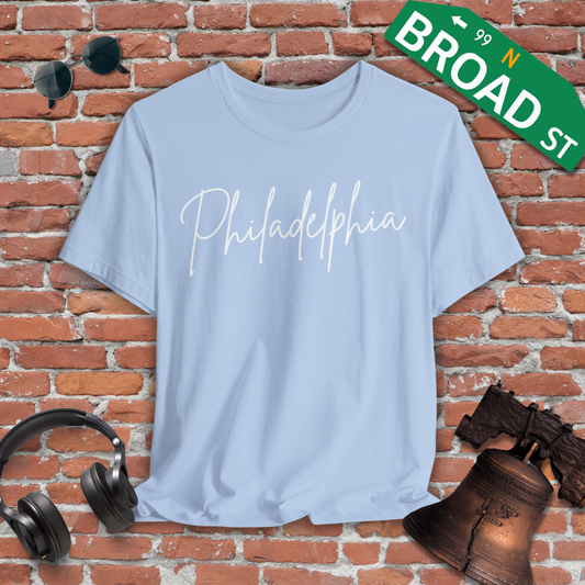 Philadelphia Script - White Tee