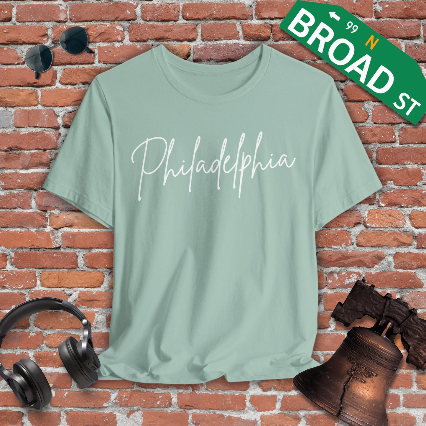 Philadelphia Script - White Tee