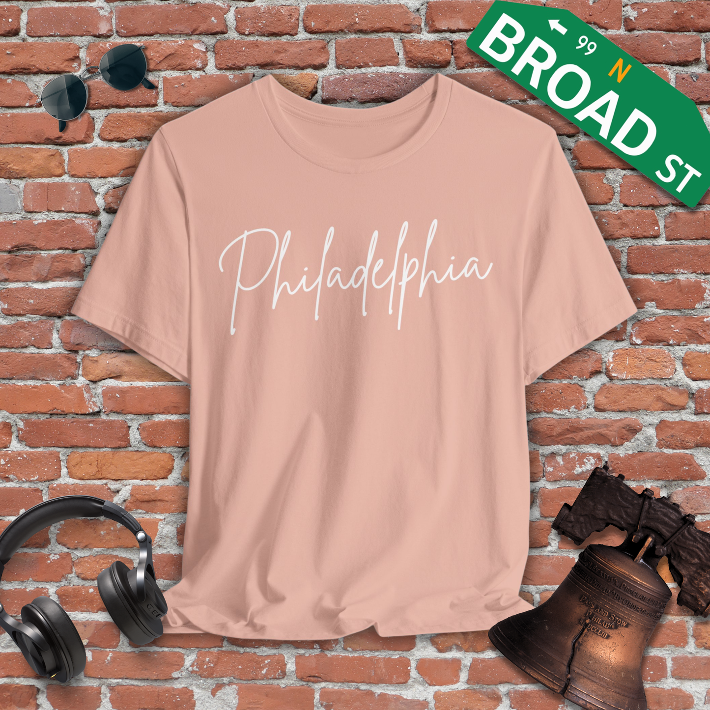 Philadelphia Script - White Tee