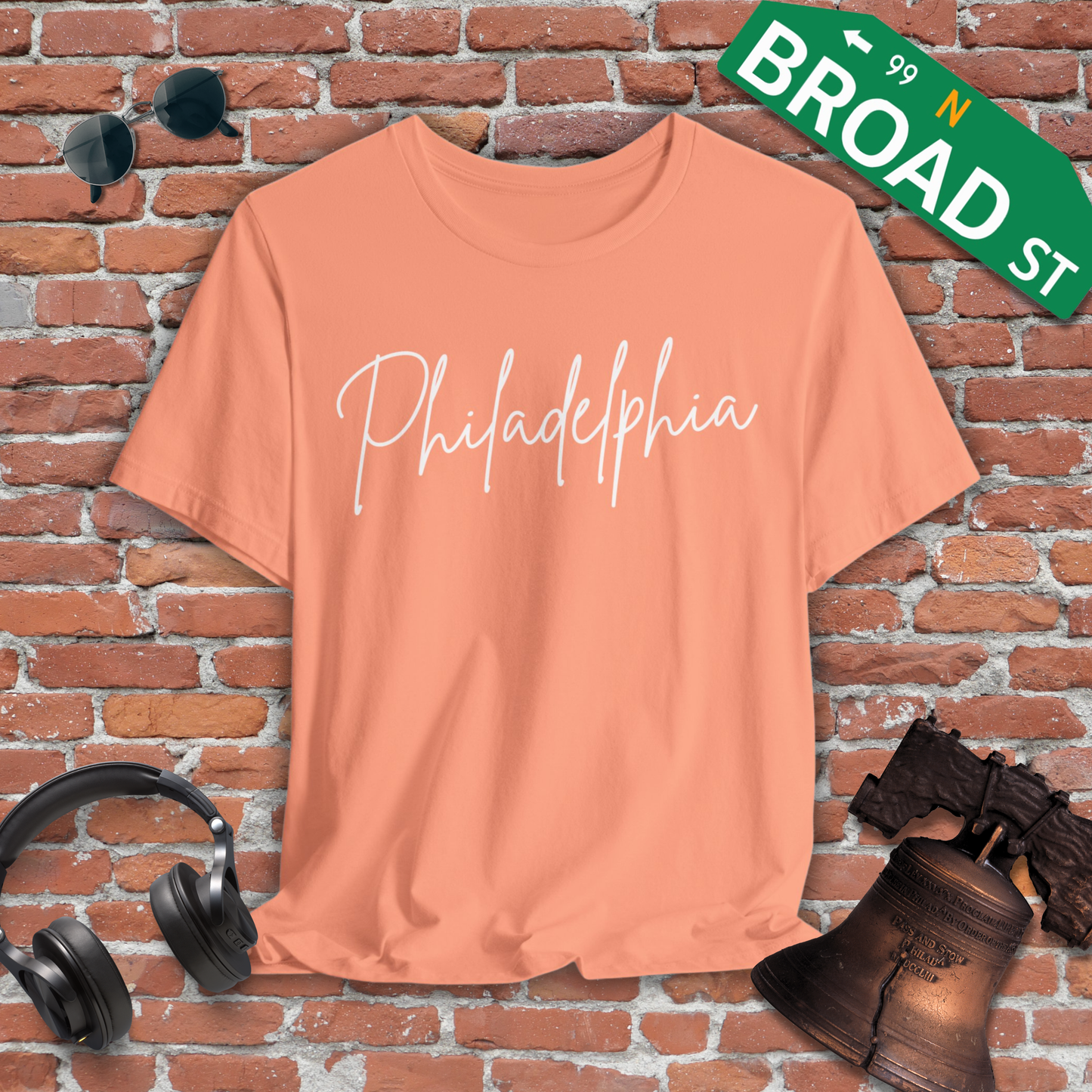 Philadelphia Script - White Tee