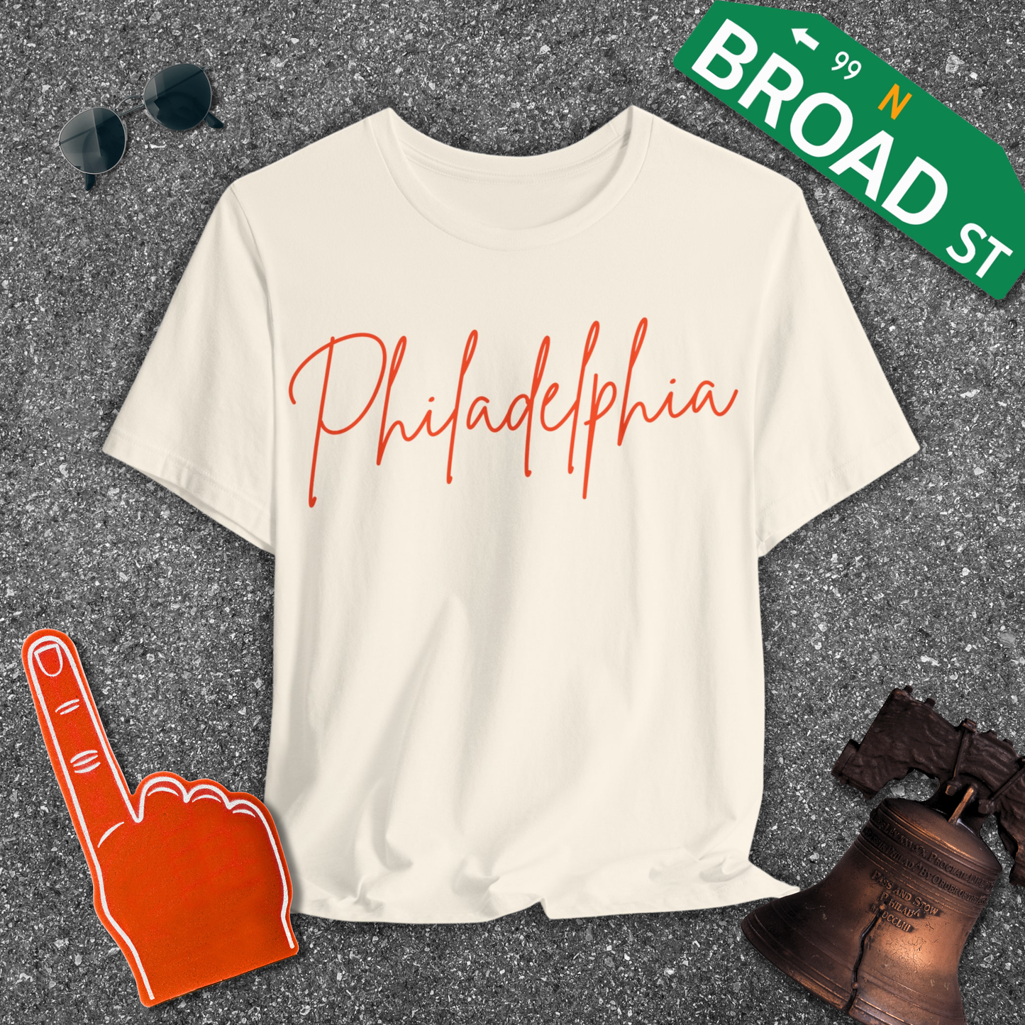 Philadelphia Script - Orange Tee