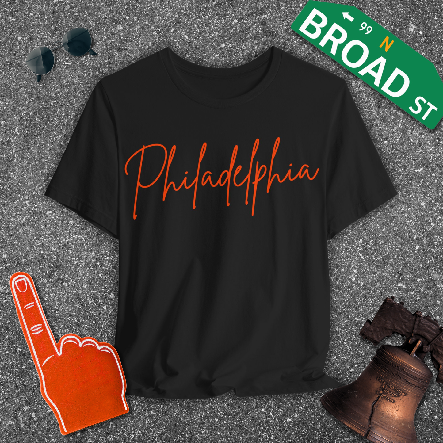 Philadelphia Script - Orange Tee