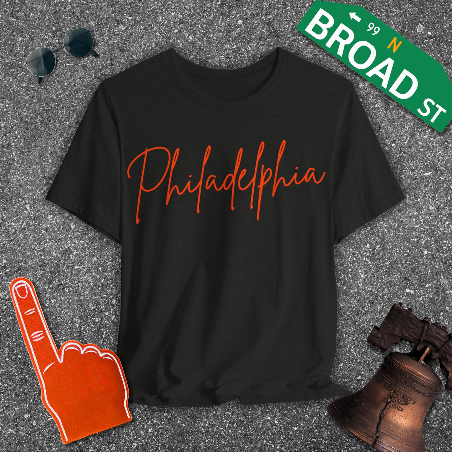 Philadelphia Script - Orange Tee