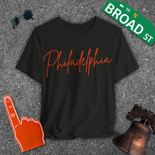 Philadelphia Script - Orange Tee