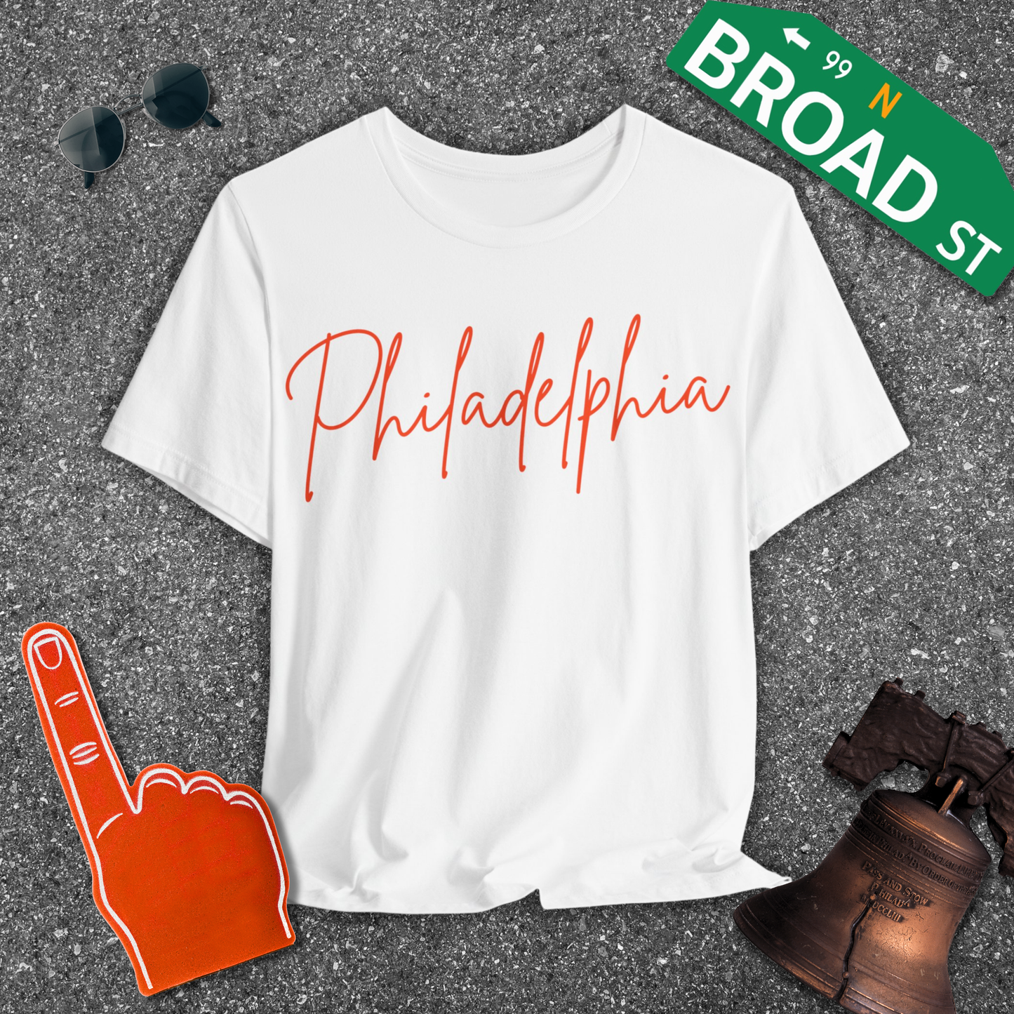 Philadelphia Script - Orange Tee
