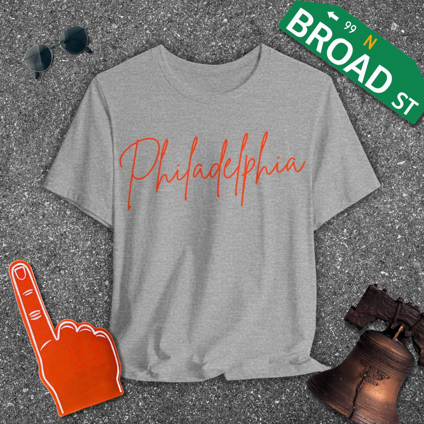 Philadelphia Script - Orange Tee