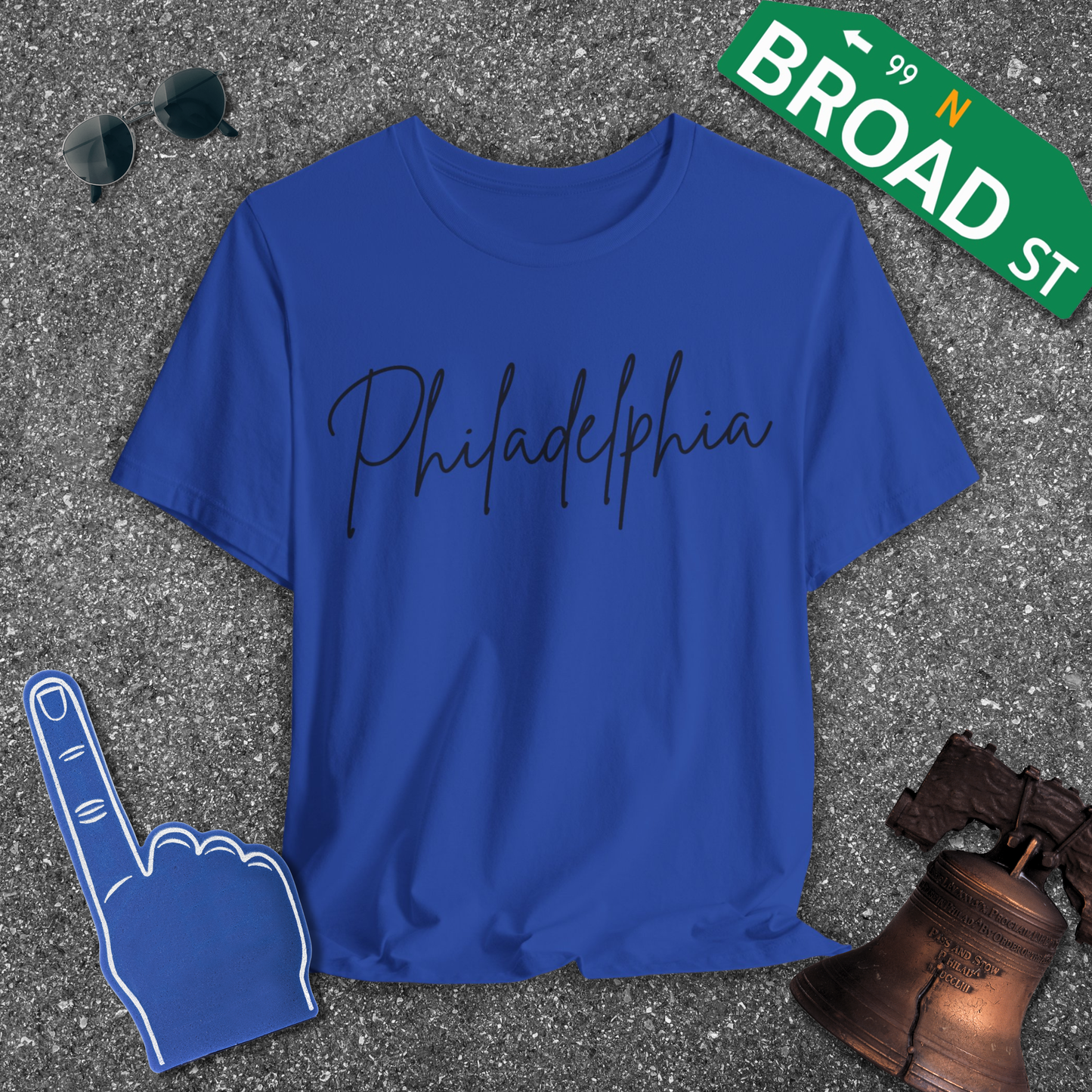 Philadelphia Script - Black Tee