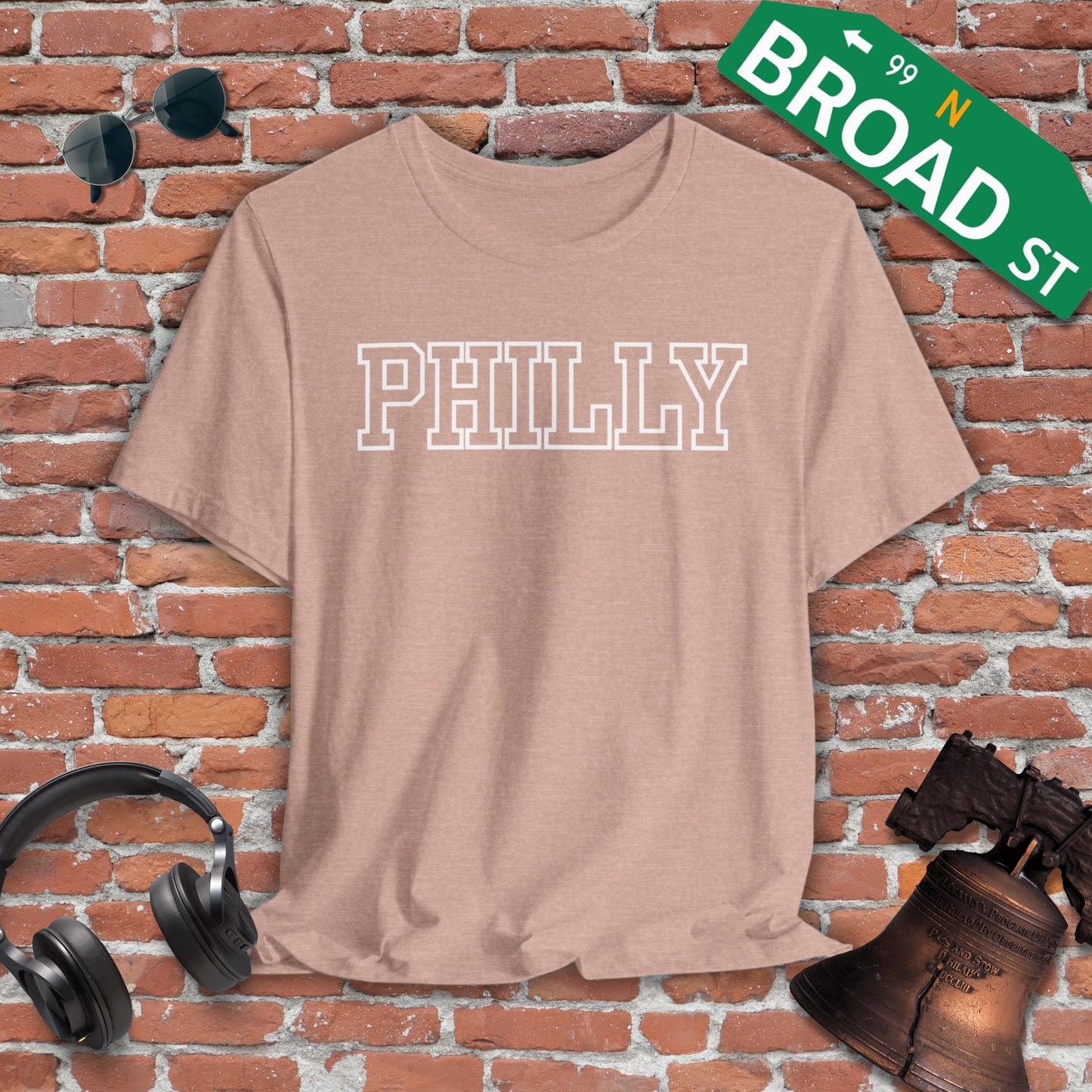 Hollow Philly - White Heather Tee