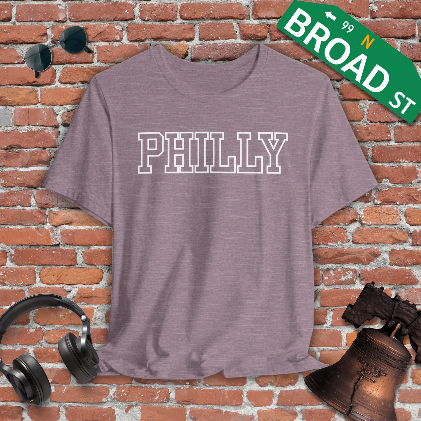 Hollow Philly - White Heather Tee