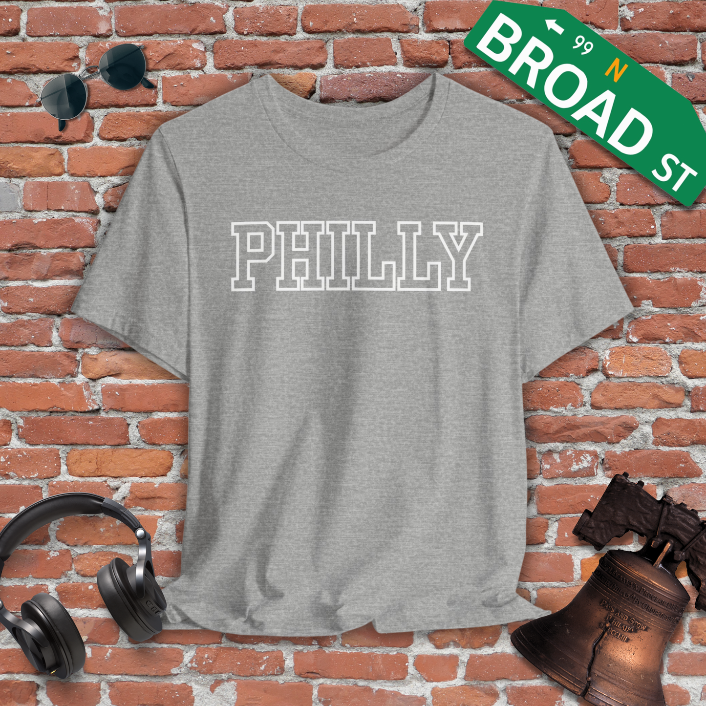 Hollow Philly - White Heather Tee