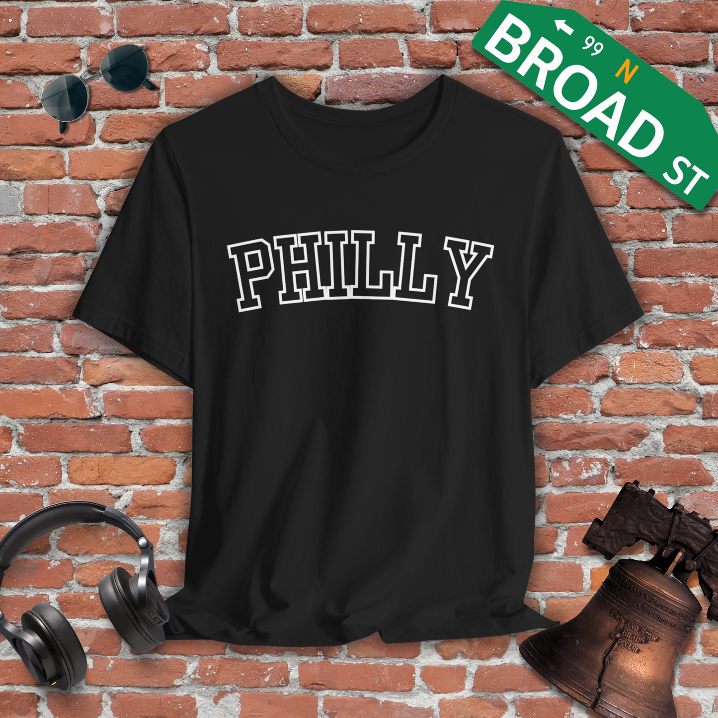 Hollow Philly - White Curved Tee