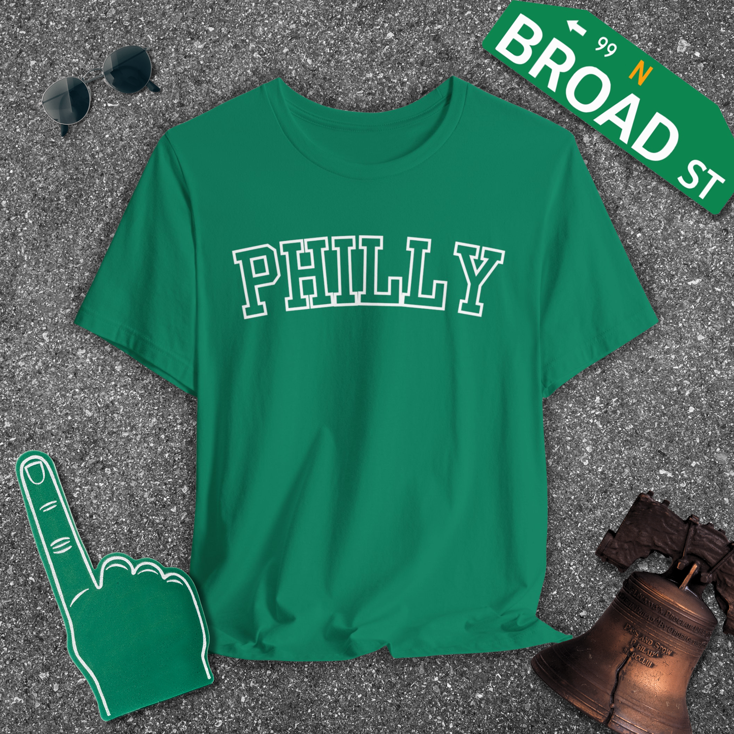 Hollow Philly - White Curved Tee