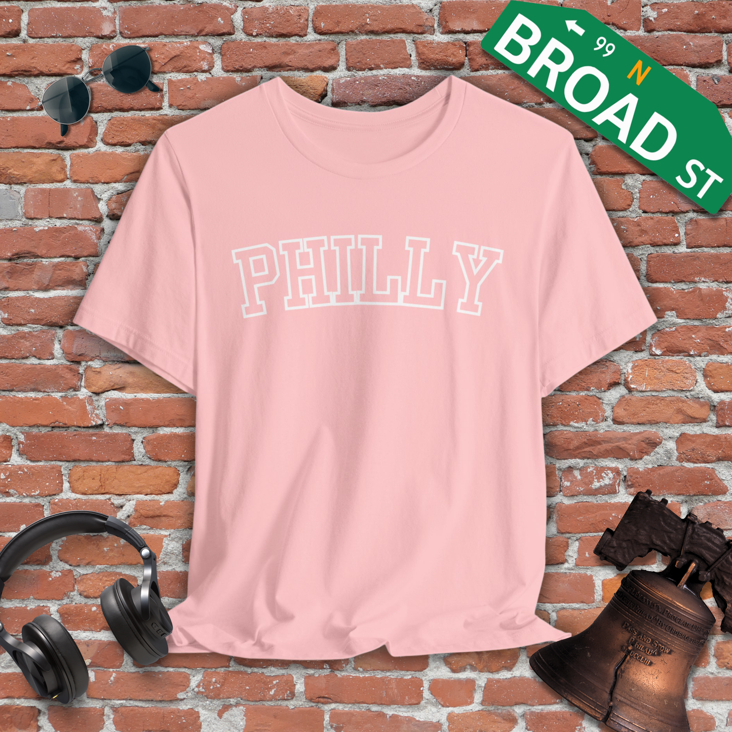 Hollow Philly - White Curved Tee