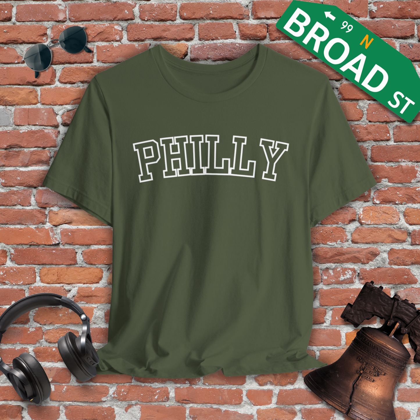 Hollow Philly - White Curved Tee