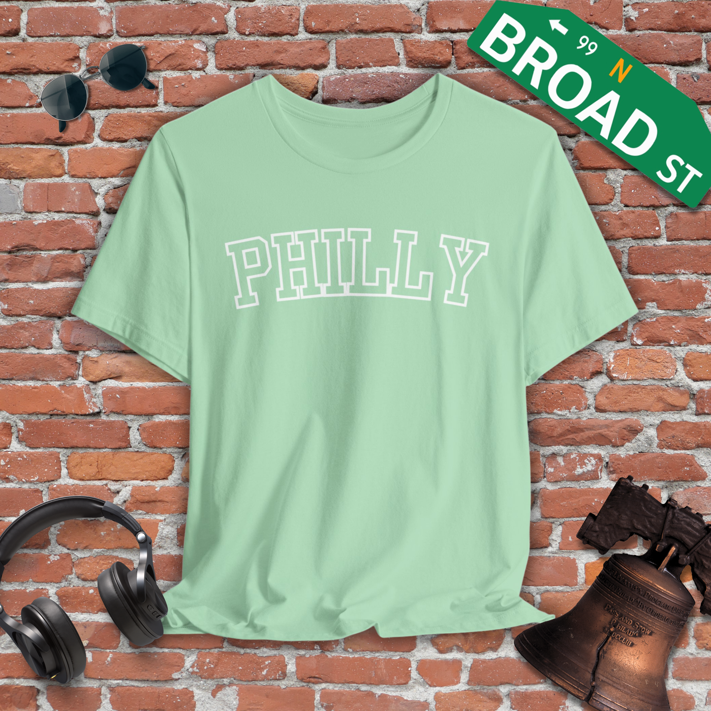 Hollow Philly - White Curved Tee