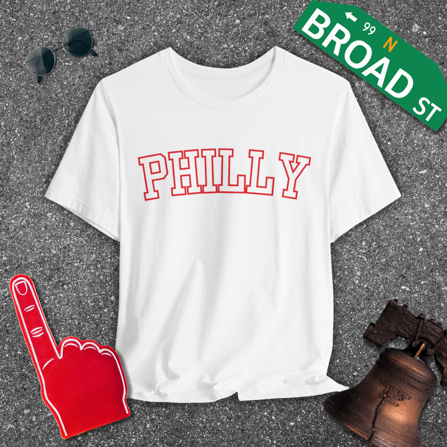 Hollow Philly - Red Curved Tee